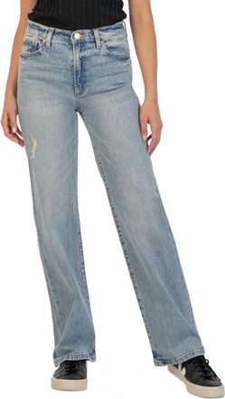 Kut from the Kloth Womens Miller High Rise Wide Leg Jeans In Candescent Wash