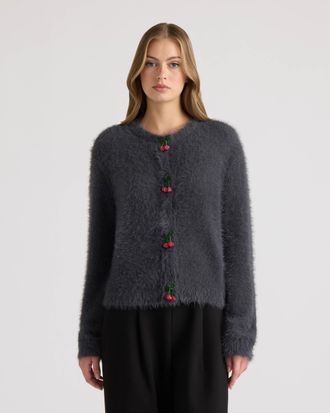 NVLT Womens Cherry Front Cardigan