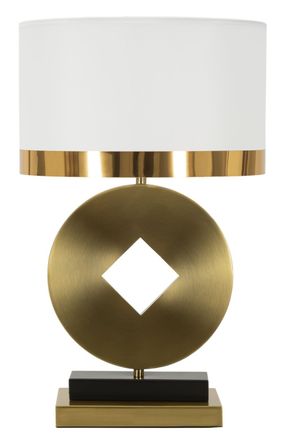 Mauro Ferretti L&aacute;mpara de mesa de metal dorado &oslash; 30x53