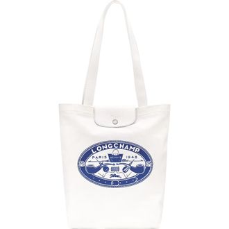 Longchamp x Constantin Riant Le Pliage Cotton Canvas Tote in Ecru at Nordstrom Rack