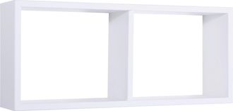 OEM Estante Rectangular De Pared 2 Compartimentos Mod. Morgana Blanco