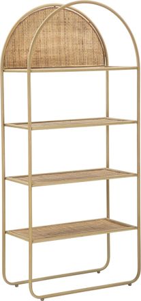 Mauro Ferretti Librería de metal marrón 80x40x180 cm