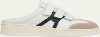 Veronica Beard Reagan Mixed Leather Triple-Grip Mule Sneakers