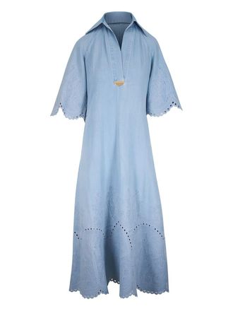 Zimmermann daglicht denim maxi-jurk