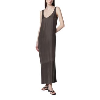 R&oacute;he Maxi Dresses, female, Green, Size: XL Silk Scoop-Neck Maxi Dress