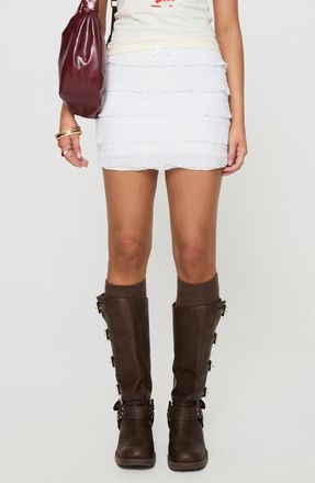 Princess Polly Blooma Miniskirt in White at Nordstrom, Size 10