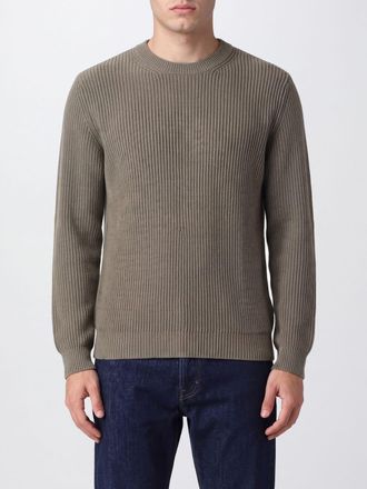 Roberto Collina Maglia girocollo in lana merino con finiture a costine