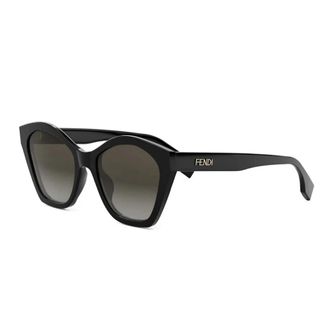 Fendi Sunglasses, female, Black, Size: 54 MM Lettering Sunglasses