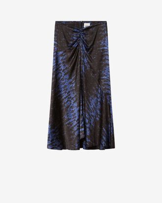 Isabel Marant Jupe Laren En Soie - Femme - Nuit - Taille 34 - Isabel Marant
