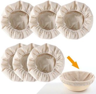 OEM Este Juego De Seis Tapetes De Lino Para Hornear Pan Consta De Tapetes Redondos Con Un Di&aacute;metro De 25 Cm Y Una Superficie De Tela
