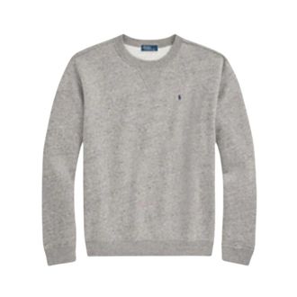 Ralph Lauren Grijze College Sweater met Ronde Hals - Dames - Sweatshirts - Grijs - L - Katoen - Hoodies & sweatvesten