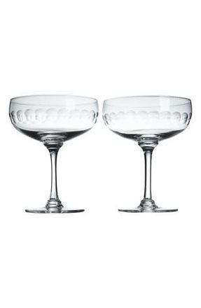 The Vintage List Set of 2 Crystal Cocktail Glasses in Lens at Nordstrom Rack