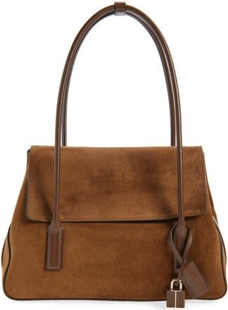 Tom Ford Medium Eclipse Suede Shoulder Bag in Whisky at Nordstrom