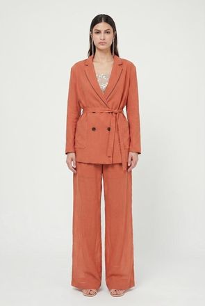 Brunello Cucinelli Rust Relaxed Cotton Suit, Brand Size 38 (US Size 4)