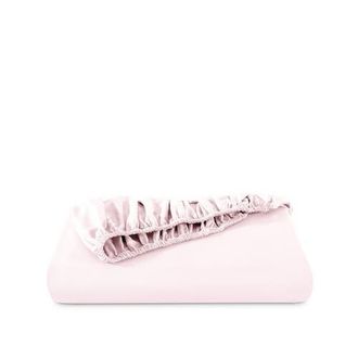 Bare Home 400 Thread Count Organic Cotton Sateen Fitted Sheet in Dusty Pink at Nordstrom, Size California King