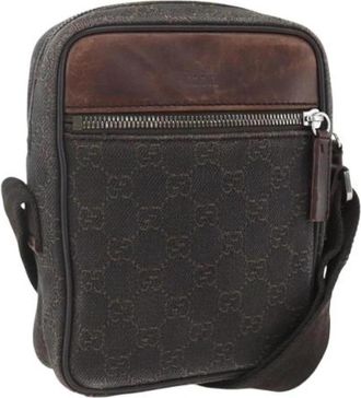 Gucci Pre-owned Vintage Cross Body Bag - Dames - Vintage Schoudertas - Bruin - ONE Size - Vintage