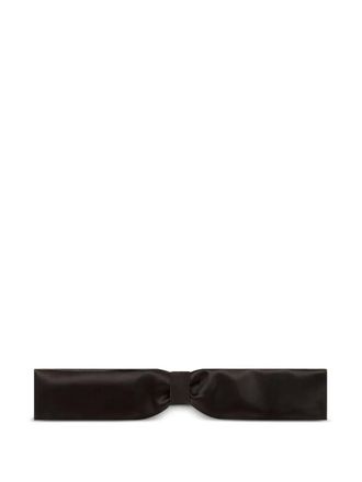 Nina Ricci satin bow tie - women - Fabric/Viscose/Silk - One Size - Black