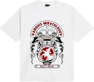 Dolly Noire San Gennaro Tee - Heren - T-shirts - Wit - M - Katoen - Tops