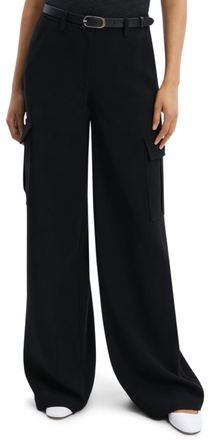 Theory Womens Cargo Flare Pants In Black