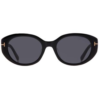 Tom Ford Smoke Oval Ladies Sunglasses FT1292-K 01A 54