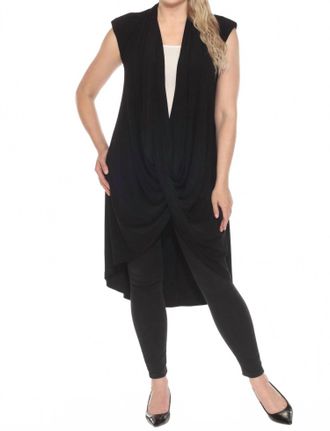 Joseph Ribkoff Cap Sleeve Longline Cover Up In Black
