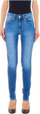 Liu Jo Bottom Up skinny jeans met edelstenen - Dames - Skinny Jeans - Blauw - W31 - Katoen - Jeans