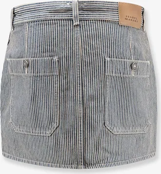Isabel Marant Womens Skirt Estera Blue Cotton