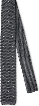 Brunello Cucinelli Mens Grey Silk Knit Tie