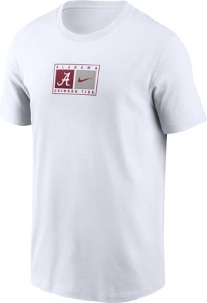 Nike Alabama Campus Logo Swoosh Nike Mens College T-Shirt in White | N19910AABN-4B6