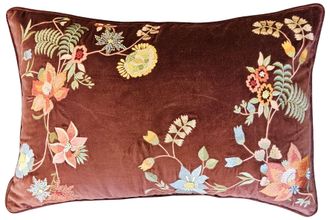 Les-Ottomans Coj&iacute;n de algod&oacute;n bordado- Flor b