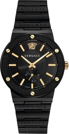 Versace Greca Logo Polshorloge - Heren - Horloges - Zwart - ONE Size - Accessoires