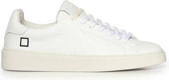D.A.T.E. Leren sneakers met veters - Heren - Sneakers - Wit - 46 EU - Leer - Schoenen