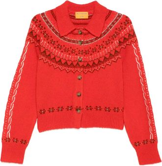 Guest In Residence Cloud Chalet vest met knopen - Rood