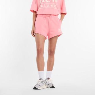New Balance Donna Reimagined Fleece Short in Rosa, Taglia XL