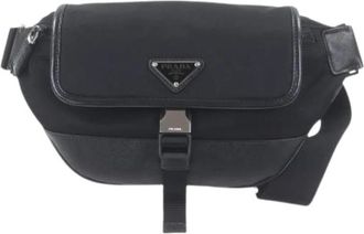 Prada Pre-owned Belt Bag - Dames - Vintage Heuptassen - Zwart - ONE Size - Nylon - Vintage