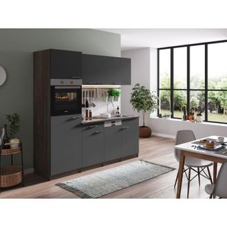 Respekta Cucina blocco cucina blocco cucina componibile rovere York Grey Oliver 205 cm Respecta