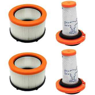 OEM Paquete De 4 Filtros Para Rowenta X-force Flex 9.60, Filtros Para Rowenta X-force Flex 9.60 Y X-nano Essential Rh20xx, 2 Prefiltros + 2 Filtros De Mot