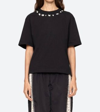 Sea New York Diane Knit T-Shirt In Black