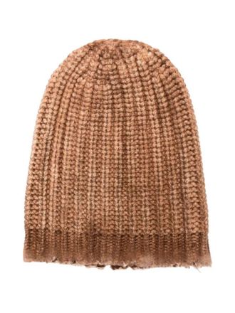 Avant Toi Hand Painted Corn Cob Stitch Hat With Destroyed Effect Accessories