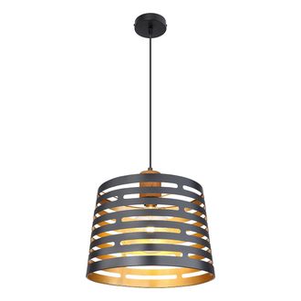 Globo Lighting L&aacute;mpara Colgante - Ablona - Negro - Metal - &Oslash; 35cm - E27 - Globo