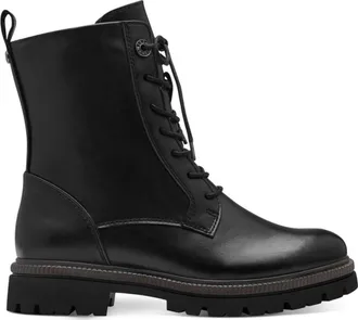 Marco Tozzi Zwarte enkellaarsjes voor vrouwen - Dames - Veterlaarzen - Zwart - 37 EU - Schoenen