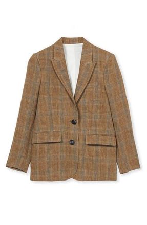 Fortela Bella Brown Check Jacket at Nordstrom, Size 40 Eu