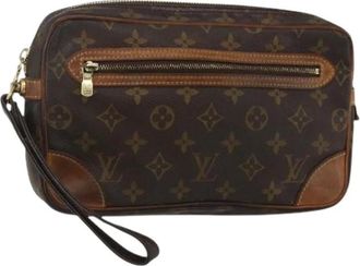Louis Vuitton Pre-owned Clutches, female, Brown, Size: ONE SIZE Pre-owned Canvas Clutch