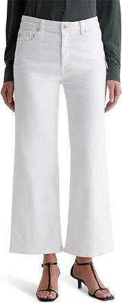 AG - Adriano Goldschmied Saige Mid-Rise Wide Leg Jeans in Gallery White Womens Jeans Gallery White : 29 27, Cotton/Denim/Elastane