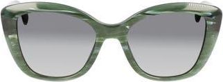 Longchamp Roseau 54mm Butterfly Sunglasses in Green Malachite at Nordstrom Rack