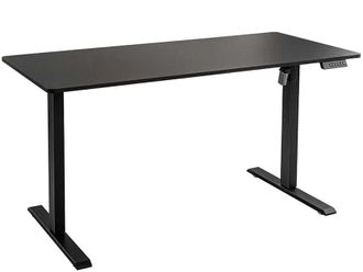 Global Interiors H&ouml;henverstellbarer Schreibtisch Black Desk 140 x 60 cm