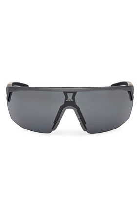 adidas 00mm Shield Sunglasses in Matte Black /Smoke at Nordstrom