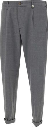 Myths Ares-pe Broeken - Heren - Straight fit broeken - Grijs - XS - Wol - Broeken