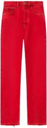 Isabel Marant Rechte jeans - Dames - Jeans - Rood - Maat: M Katoen