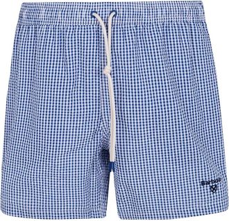 Barbour Gingham Seersucker Zwembroek - Heren - Strandmode - Blauw - M - Polyester - Badmode